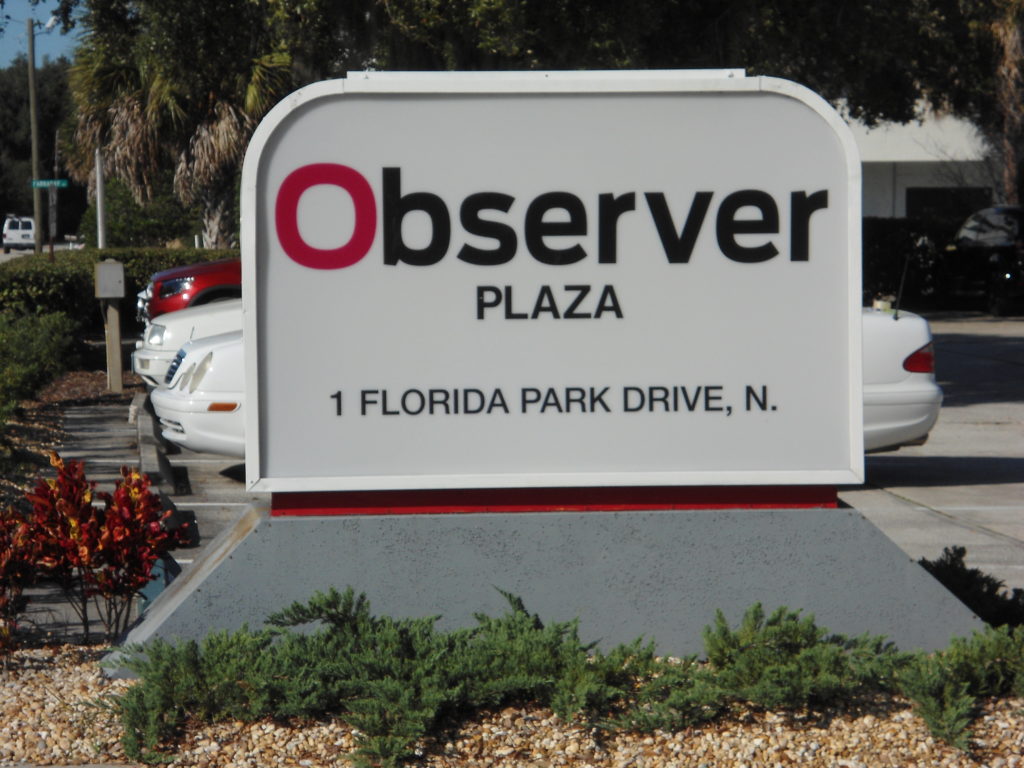 Observer Plaza Sign